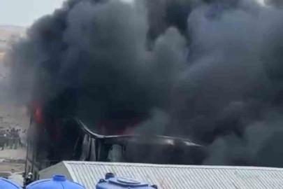 Ankara’da şantiyede konteyner yangını