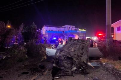 Arsuz’da takla atan otomobildeki 3 kişi yaralandı