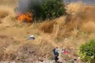 Avcılar’da yaşlı bir adam otluk alanı yakıp kaçtı