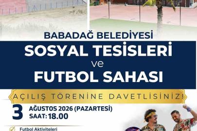 Babadağ Belediyesi Sosyal Tesisleri ve Futbol Sahası açılışına sayılı günler kaldı