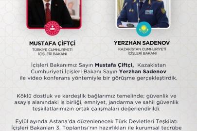 Bakan Çiftçi, Kazakistanlı mevkidaşı ile video konferansla görüştü