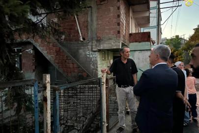 Başkan Ömeroğlu yangın mağduru aileyi yalnız bırakmadı
