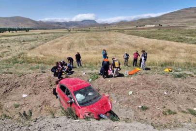 Bayburt’ta otomobil takla attı, 8 kişi yaralandı