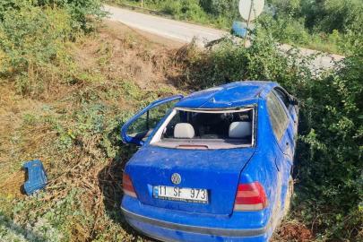Bilecik’te otomobil takla attı: 1 yaralı
