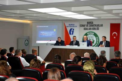 Bursa’da esnaflar vergi borçlarında düşük faizli ödeme ve taksitle ilgili bilgilendirildi