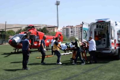Darende’de yaralanan çocuk hava ambulansıyla Malatya’ya sevk edildi