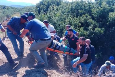 Dereye devrilen traktörün sürücüsü hayatını kaybetti