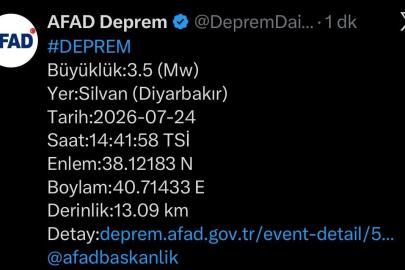 Diyarbakır’da deprem