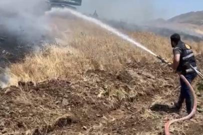 Elazığ’da 35 dönüm ekili alan küle döndü