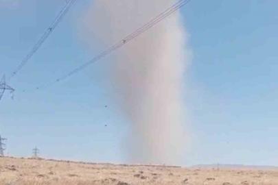 Elazığ’da korkutan hortum kamerada