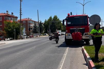 Emet’teki yangına giden arazöz motosikletle çarpıştı: 1 yaralı