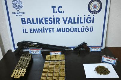 Erdek’te uyuşturucu ve silah operasyonu