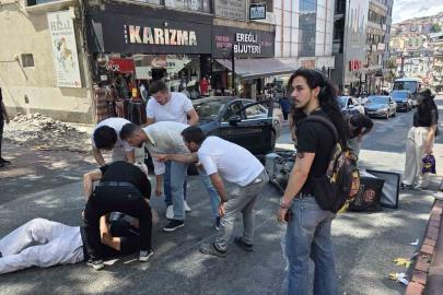 Ereğli’de motosikletin çarptığı yaya yaralandı