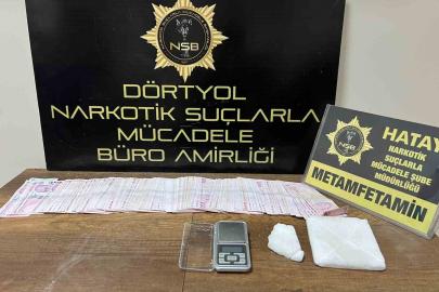 Erzin’de 250 gram metamfetamin ele geçirildi