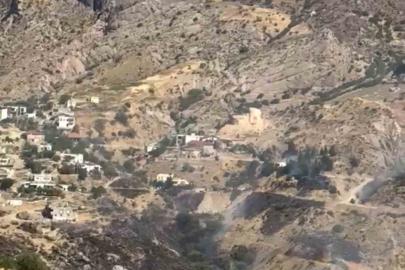 Eski Kahta Kalesi yanında çıkan yangın kontrol altına alındı