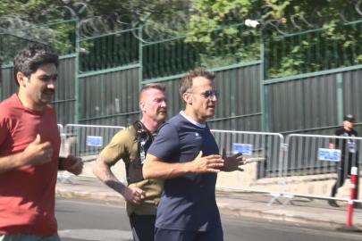 Fransa Cumhurbaşkanı Macron, Ankara’da sabah koşusu yaptı