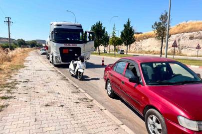 Gaz yüklü tır otomobile çarptı: 1 yaralı