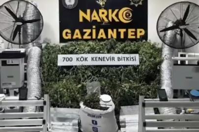 Gaziantep’te uyuşturucu imalathanesine baskın