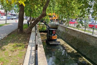 Gemlik Çarşı Deresi’nde temizlik çalışmaları başladı