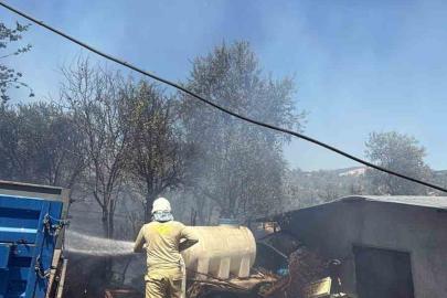 Havran Fazlıca’da korkutan yangın