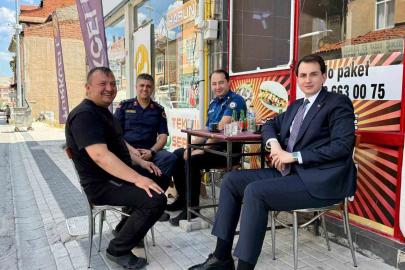 Hisarcık Kaymakamı Atam, esnaf ve vatandaşlarla buluştu