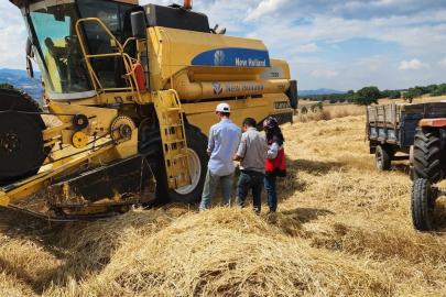 Hisarcık’ta biçerdöver kontrolleri sürüyor