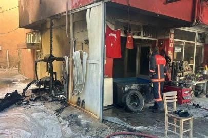 İşyerinde çıkan yangın söndürüldü