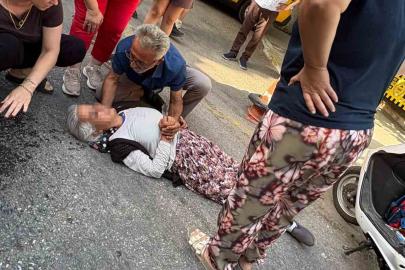 İzmir’de motosikletin çarptığı kadın yaralandı