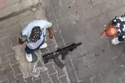 İzmir’de sokak ortasında tüfekle dehşet saçan şehir magandaları kıskıvrak yakalandı