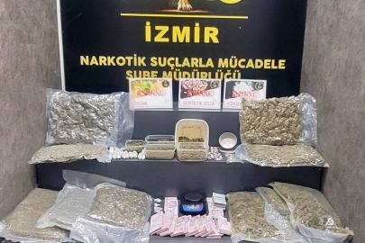 İzmir’de zehir tacirlerine baskın: 11,5 kilo uyuşturucu ele geçirildi