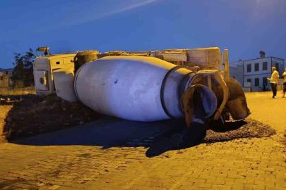 Kahramanmaraş’ta beton mikseri devrildi: 1 yaralı