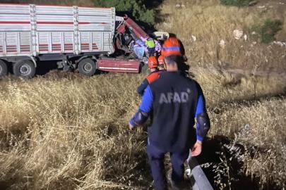 Kahramanmaraş’ta kamyon tıra arkadan çarptı: 1 yaralı