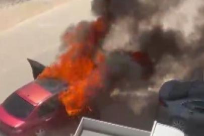 Kahramanmaraş’ta otomobil yangını