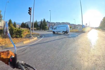Karabük’te kırmızı ışık ihlalleri kask kamerasında