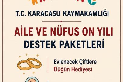 Karacasu’da ailelere düğün ve ’Hoş Geldin Bebek’ desteği