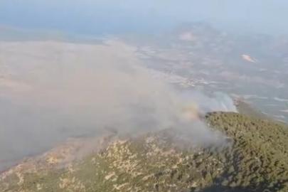 Kaş’taki orman yangınının enerjisi düşürüldü