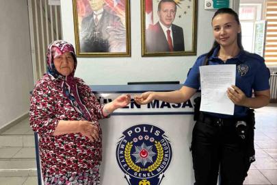Kaybettiği altın bileziğine polis ekipleri sayesinde kavuştu