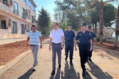 Kaymakam Topsakaloğlu, Tekeli Jandarma Sosyal Tesisleri inşaatını inceledi
