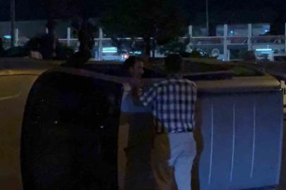 Kaza yaptığı aracıyla gitmek istedi, ekiplere zor anlar yaşattı