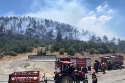 Kepsut’ta yangınla mücadele sürüyor
