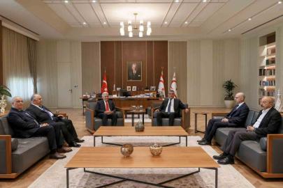 KKTC Cumhurbaşkanı Erhürman, TDT Aksakallar Konseyi Başkanı Binali Yıldırım ile görüştü