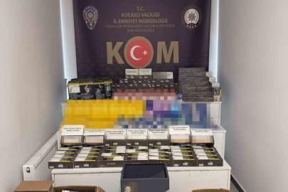 Kocaeli’de 8 adrese eş zamanlı baskın: 1 ton 160 kilo tütün ele geçirildi