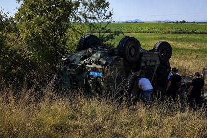 Konya’da askeri araç devrildi: 1 yaralı