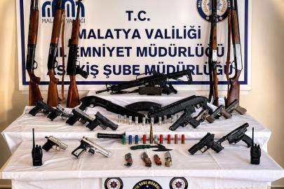 Malatya’da silah teşhirine operasyon: 56 şüpheli yakalandı