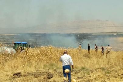 Mardin’de anız yangınına havadan ve karadan müdahale ediliyor