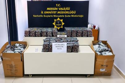 Mersin’de 155 bin 568 adet uyuşturucu hap ele geçirildi, 2 kişi tutuklandı