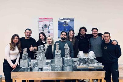 Öğrenciler, sürdürülebilir ve çevre dostu yeni nesil beton üretti