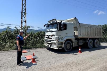 Ordu’da ağır tonajlı araç denetimi: 11 araca ceza