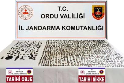 Ordu’da çok sayıda sikke ve tarihi eser objeler ele geçirildi