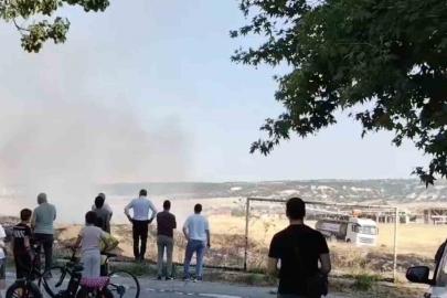 Otluk alan alevler içinde kaldı